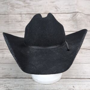 Cruel Girl Rhinestone Black Western Cowboy Cowgirl Hat Long Oval Medium